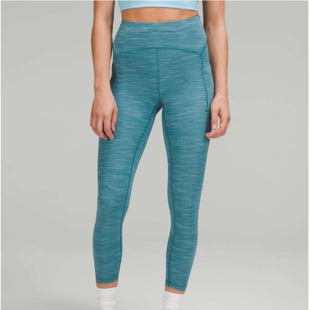 Lululemon Power Thru High-Rise Tight 25" Heathered Capture Blue